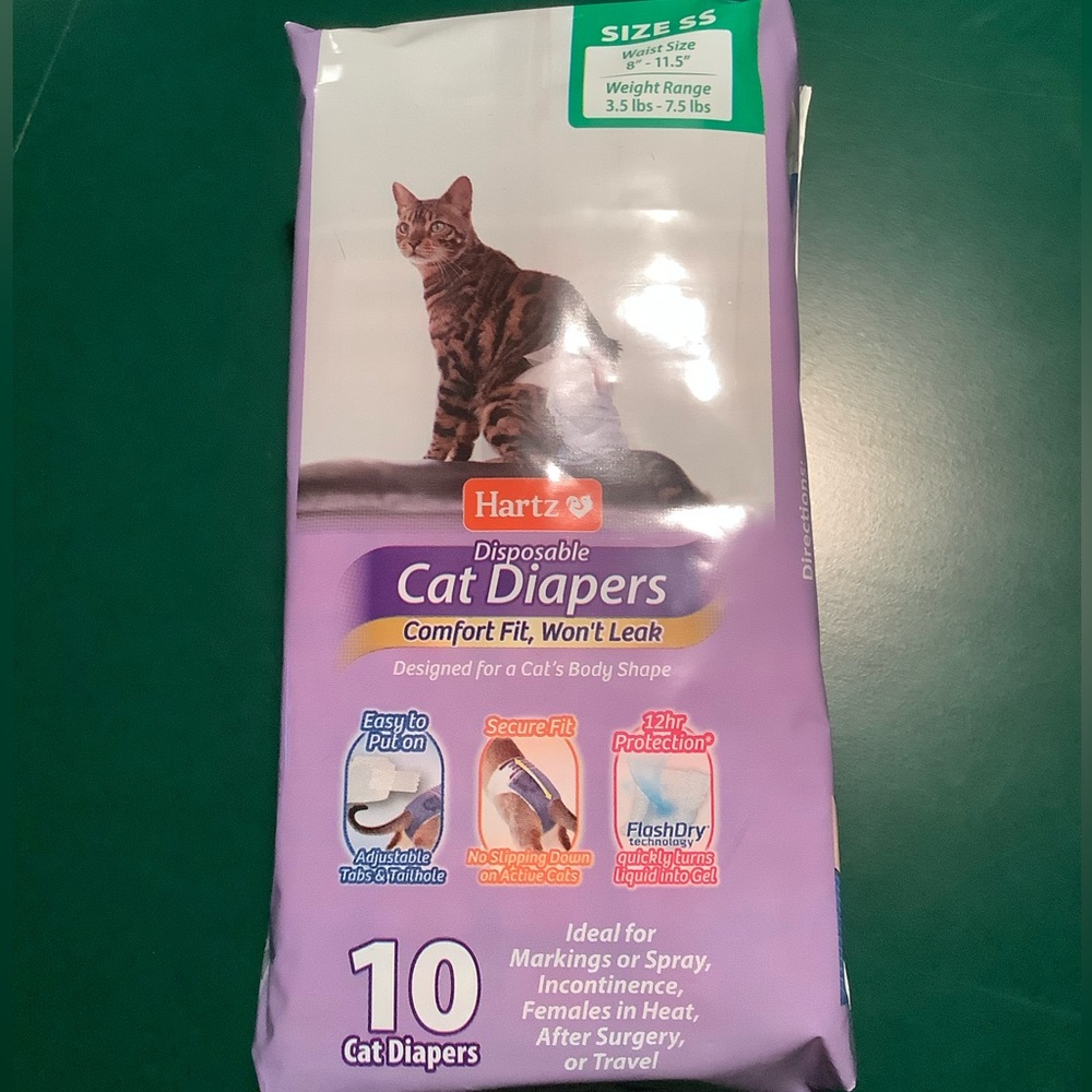 NWT Hartz Cat Diapers Size SS - Picture 1 of 7